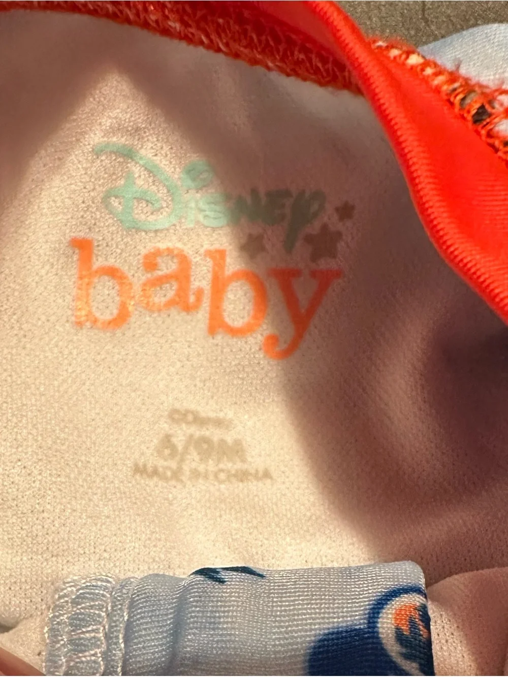 Disney Mickey Short-Sleeve Swim Romper - Blue & Orange
